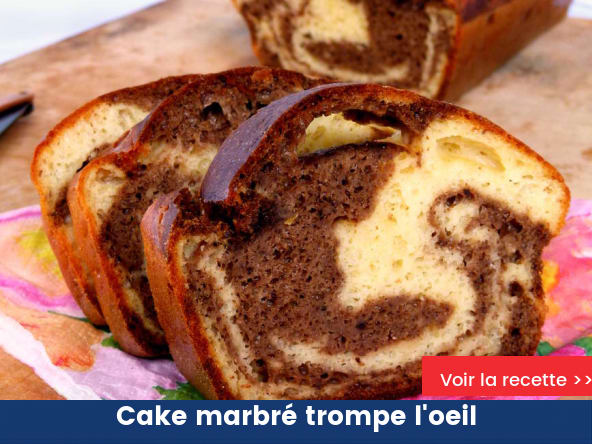Cake marbré trompe l'oeil